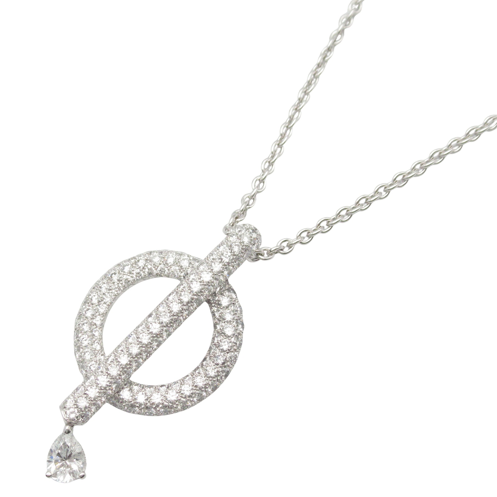 シャネル CHANEL オメガダイヤネックレス ネックレス ジュエリー K18WG（ホワイトゴールド） ダイヤモンド レディース クリア系 【中古】