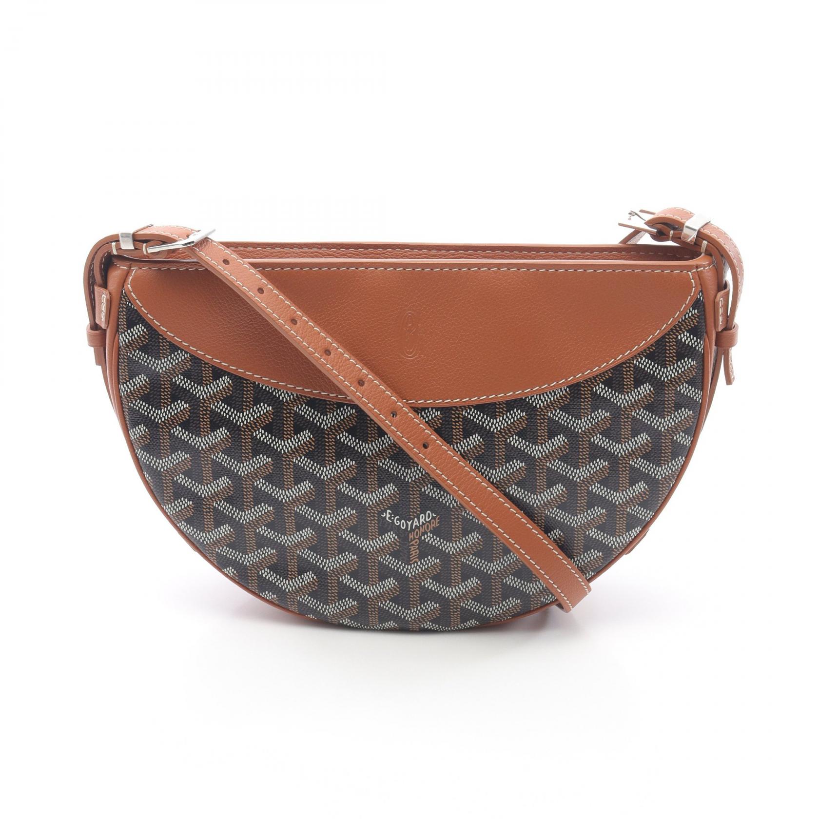ゴヤール GOYARD ヒロンデル ショルダーバッグ バッグ レザー コーディングキャンバス レディース ブラウン系 / ブラック系 HIRONDPMLTY0