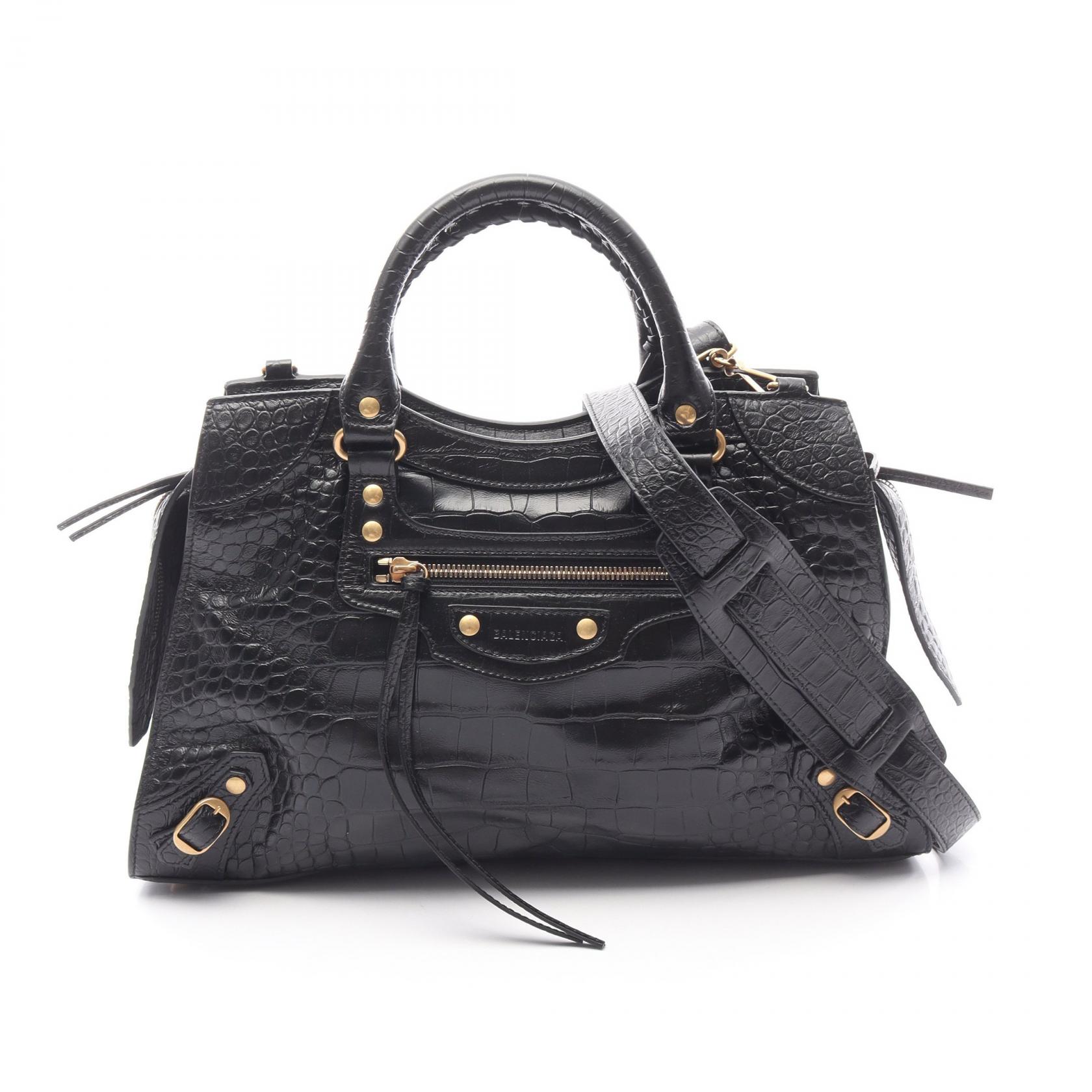 バレンシアガ BALENCIAGA ネオクラシックシティ ハンドバッグ バッグ レザー レディース ブラック系 67863423EF11000 【新品】