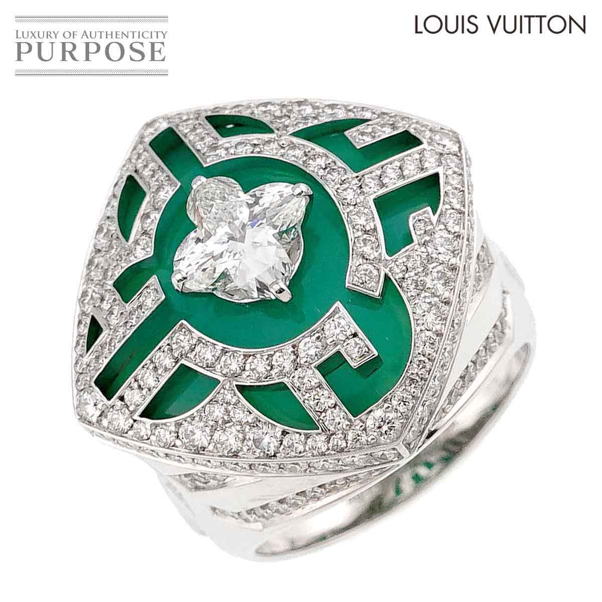 ルイ ヴィトン LV ダイヤ 1.12ct E/VVS2 #54 リング クォーツ K18 WG 750 指輪【鑑定書・証明書】レディース 90284188 【中古】BJ