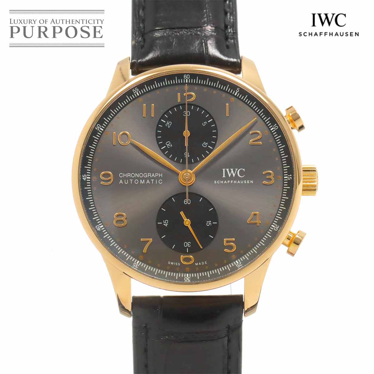 IWC ポルトギーゼ コンビ クロノグラフ メンズ K18PG 自動巻き インターナショナル ウォッチ カンパニー 90287362 【中古】時計