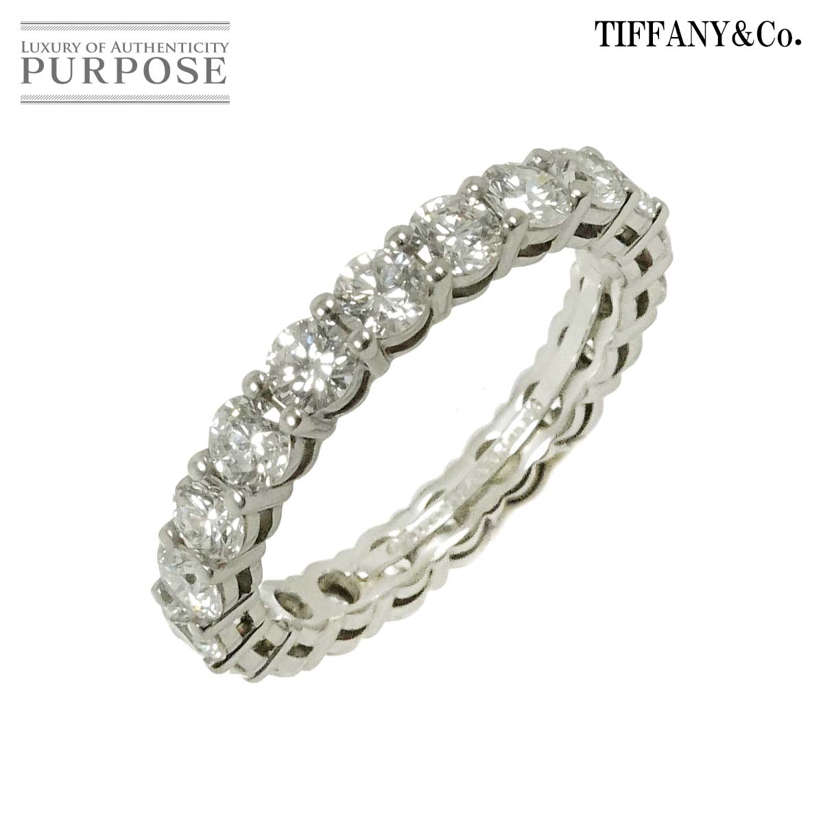 ティファニー TIFFANY & Co. フォーエバー 8号 リング フル ダイヤ 幅3mm Pt プラチナ 指輪 レディース 90294086 【中古】BJ