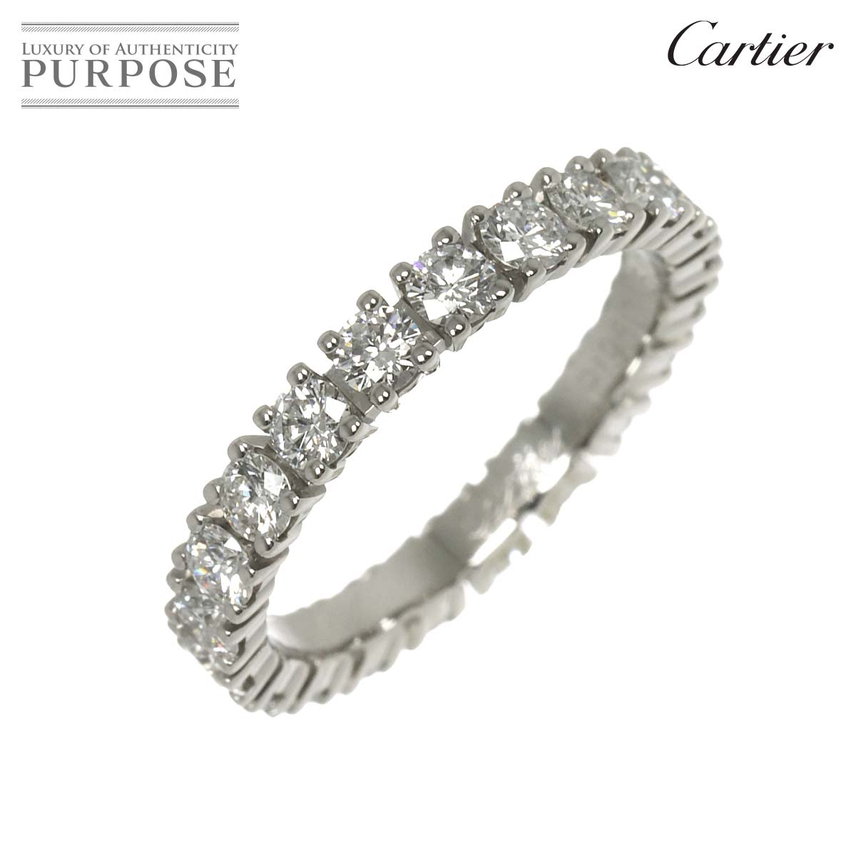 カルティエ Cartier デスティネ #50 リング ダイヤ 1.41ct フルエタニティ Pt プラチナ 指輪 レディース 90295022 【中古】BJ