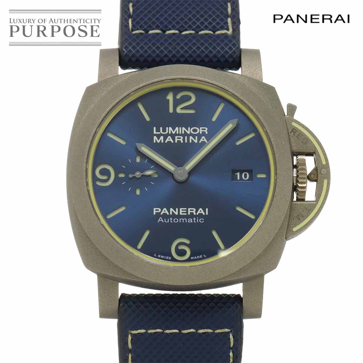パネライ ルミノール マリーナ 70周年 PAM01117 世界限定270本 メンズ 腕時計 デイト スモールセコンド 自動巻き 90296324 【中古】時計