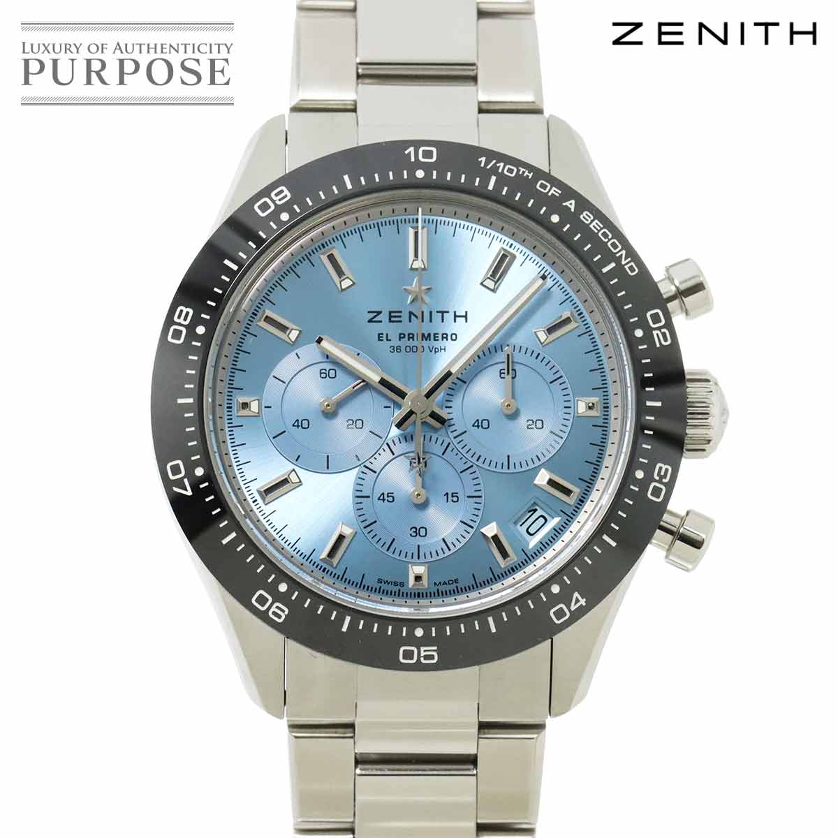 ゼニス エルプリメロ クロノマスター スポーツ ヨシダ スペシャルエディション 03 3105 3600 デイト 自動巻き 90296539 【中古】時計