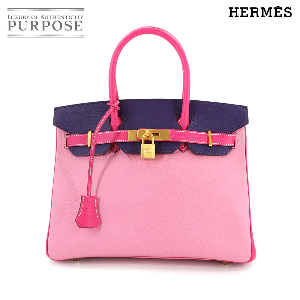 未使用 展示品 エルメス HERMES バーキン30 パーソナル SPO エプソン ピンク ローズティリアン ハンド バッグ 90298307 【中古】ブランド