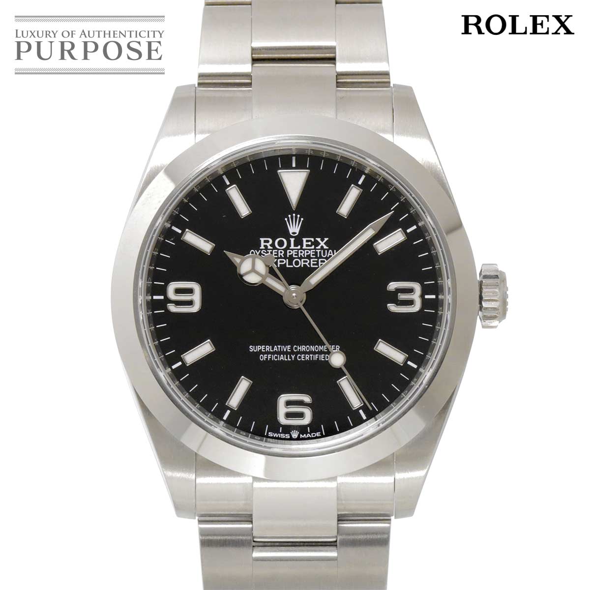 ロレックス エクスプローラー1 40 224270 ランダム番 ルーレット メンズ 腕時計 ブラック オートマ 自動巻き 90305176 【中古】時計