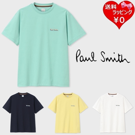 ■説明文鮮やかなPaul Smithロゴを残像のようにワンポイント表現した、クルーネックの半袖Tシャツ。繊細な刺繍で施された1番上のカラーと、その下のプリントを精密に合わせる高度な技術が光るこだわりの