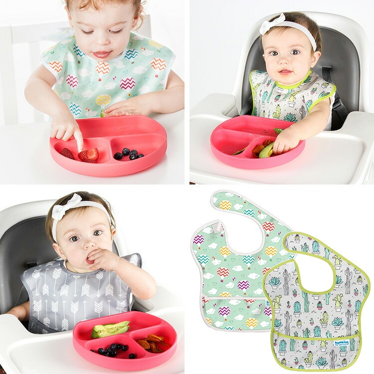 バンキンス 防水 仕様のスーパービブ（お食事エプロン 袖なし・スタイ）<br>洗濯 OKだから 保育園でも大人気！