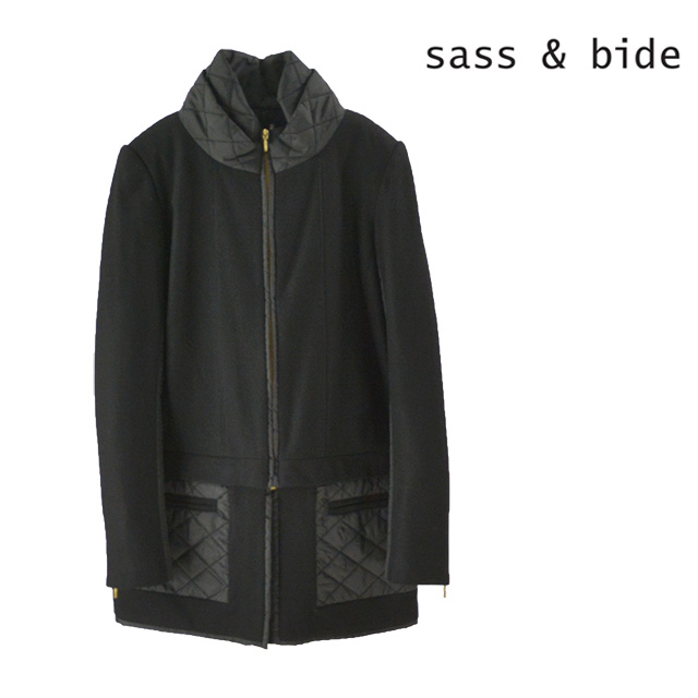 sass & bide/サス＆バイド 2wayジャケット レディース キルティングジャケット ショート ミディアム ブラック 秋冬