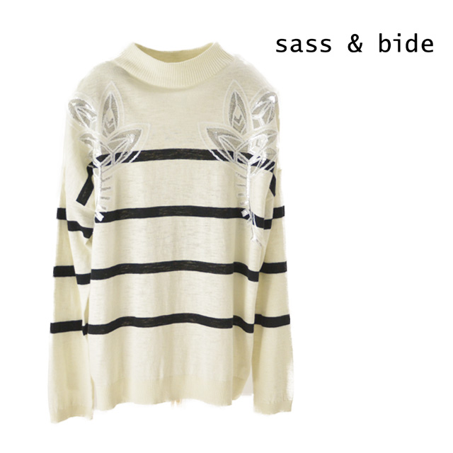 sass & bide / サス＆バイド LOVE AND LIGHT フラワースパンコールボーダーロングＴ