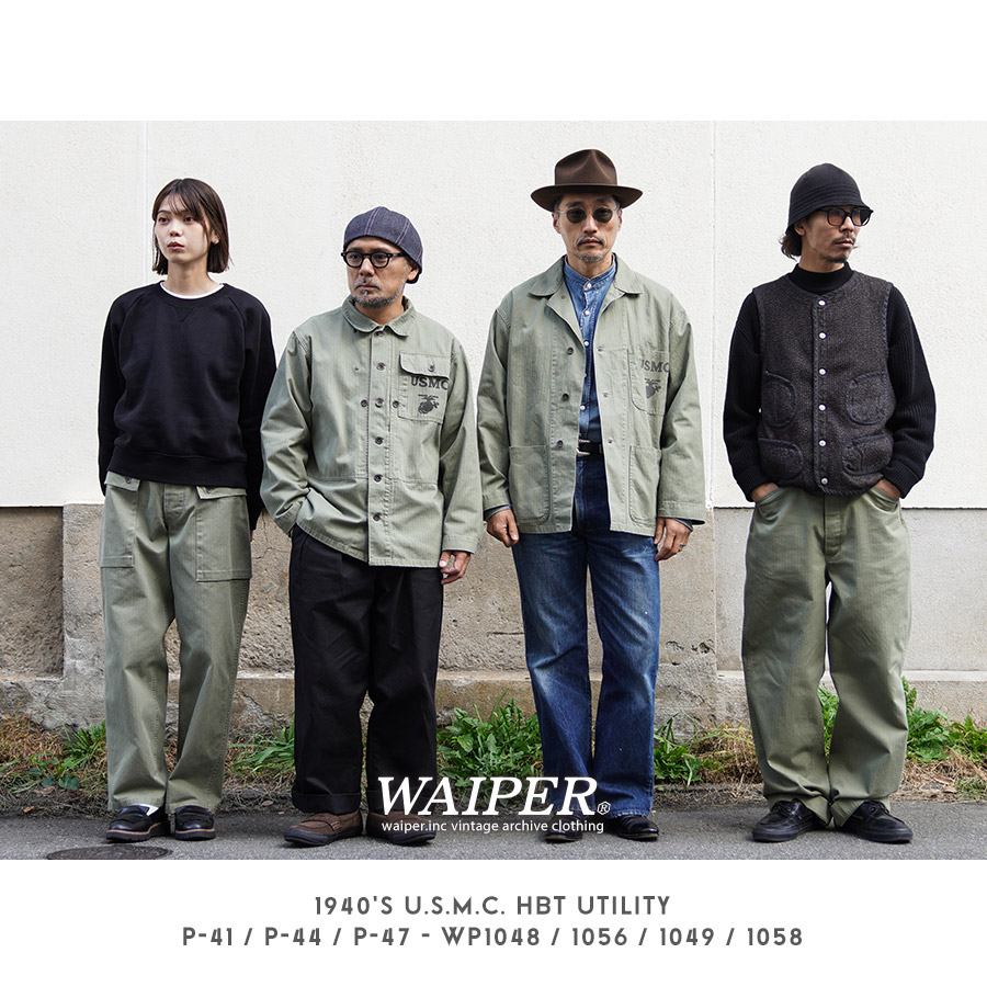 WAIPER.incU.S.M.C.1940sHBTUTILITYJACKET/TROUSERS