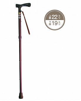 ・サビに強く、しかも軽い！使い勝手良い軽量アルミパイプ製。●サイズ／長さ80〜90cm（5段階）、グリップ長さ：12cm、ゴムチップ底径：約3.8cm●パイプ径／上部：22mm、下部：19mm●重さ／