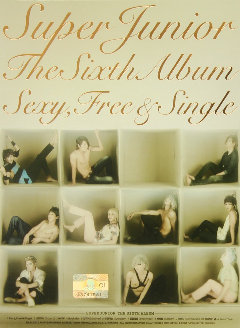 SUPER JUNIOR/ Sexy, Free ＆ Single-6集 ＜Type.B＞ (CD) 韓国盤(SMK0188)(8809314511880)