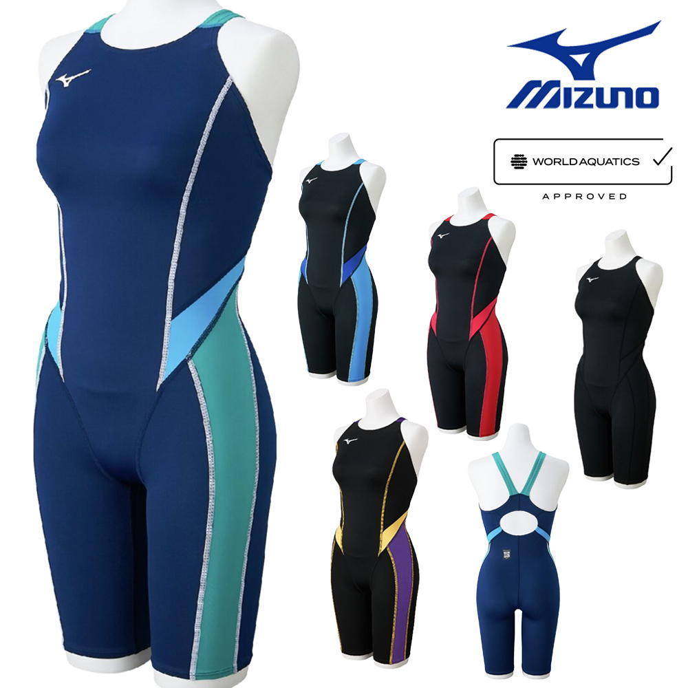 【クーポンで更に10%OFF対象】ミズノ MIZUNO 競泳水着 レディース WA承認モデル GX・SONIC STREAM ハーフスーツ マスターズバック オールインワン N2MGC735 fina マーク あり