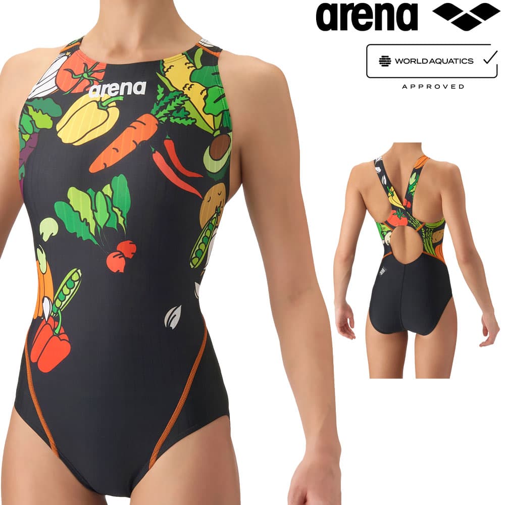 アリーナ ARENA 競泳水着 メンズ WA承認モデル レーシングスパッツ ハーフレッグ AQUA RACING ECO AQUA STRIPE Fresh Dip 2026年秋冬モデ
