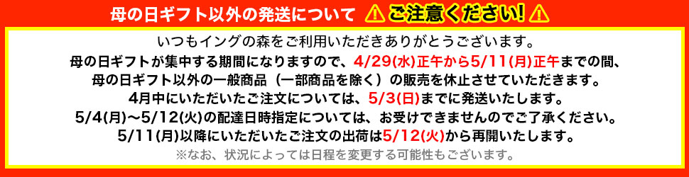 母の日期間の一般商品配送について