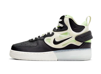 バスケットシューズ バッシュ スニーカー ナイキ Nike Air Force 1 Mid React Sail/Bla