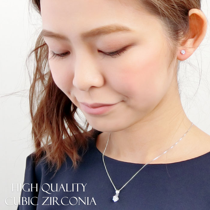 キュービックジルコニア CZ クリスタル シルバー925 スターリングシルバー ピアス