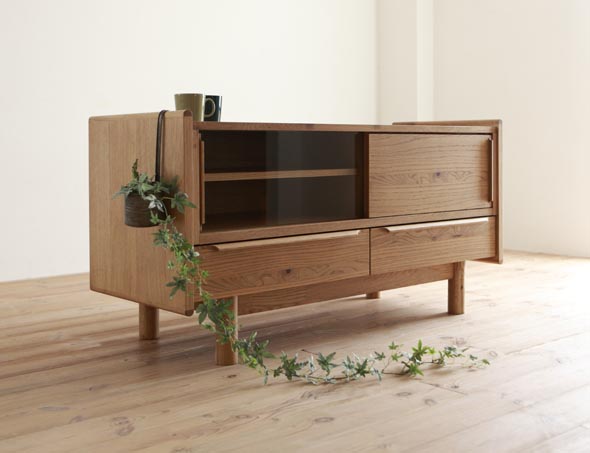 TV Board 124・ TV ボード124 （テレビボード 124幅）テレビボード テレビ台 ローボード 無垢 天然木 コーナー 完成品 SALA サラ通販セール状況　外国語　翻訳　通訳　通販