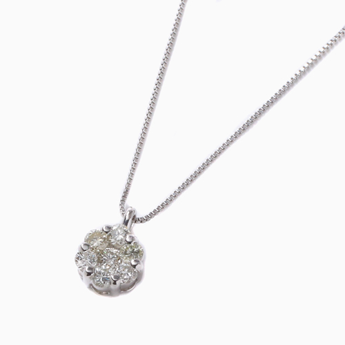 プラチナ ダイヤモンドペンダント Pt850ネックレス Pt900 ラッキーセブン