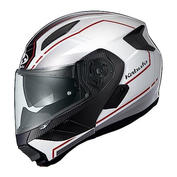 OGK オージーケーシステムヘルメット リュウキ ビーム ホワイトレッド L 59-60cm RYUKI BEAM ホワイトレッド L(2578208)代引不可 送料無