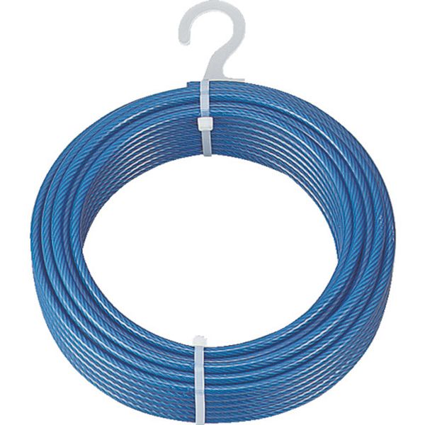CWP8S20 トラスコ中山(株) TRUSCO メッキ付ワイヤーロープ PVC被覆タイプ Φ8(10)mm X20m
