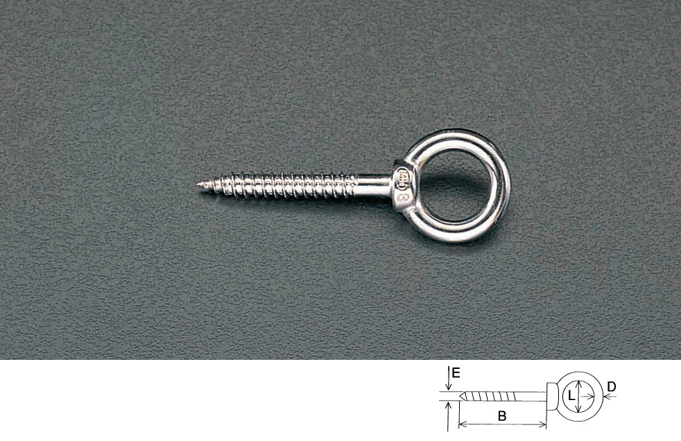 エスコ ESCO 5 x50mm/ 13mm径 アイスクリュー ステンレス製 EA638BL-12