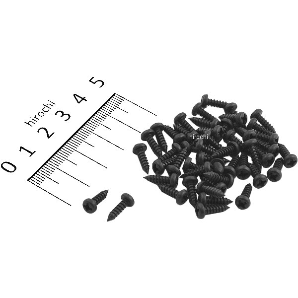 エスコ ESCO M3x10mm ナベ頭タッピングビス ステンレス/黒色/48本 EA949AR-310