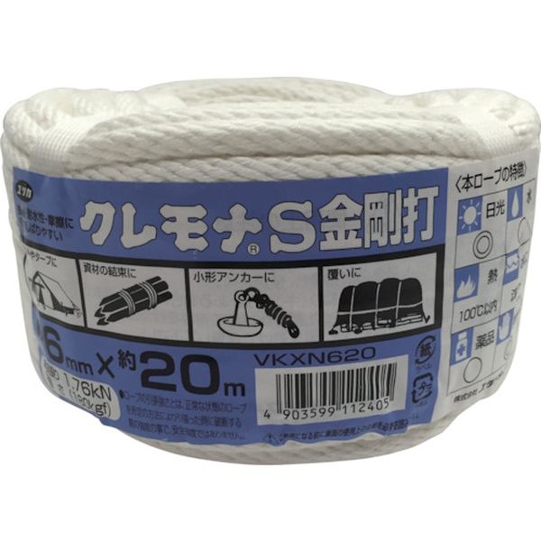 (株)ユタカメイク ユタカメイク ビニロン金剛打ロープ 万能パック 6mm×20m