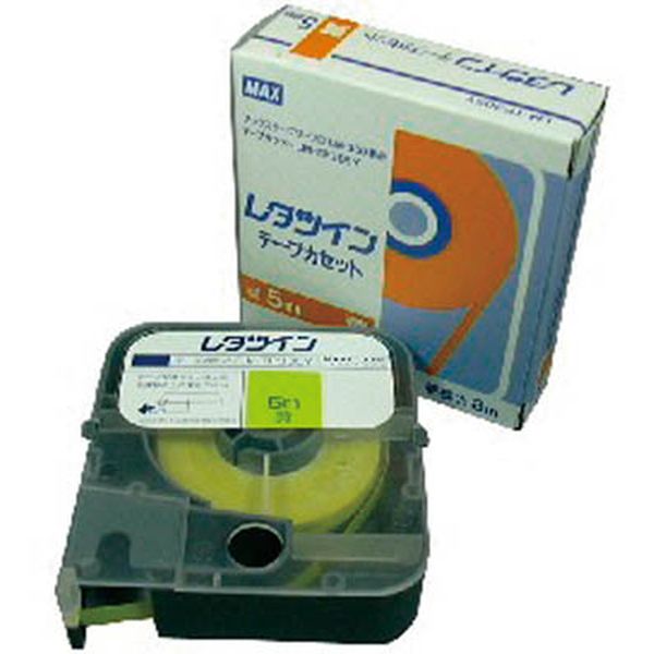 LMTP305Y マックス(株) MAX チューブマーカー レタツイン テープカセット5mm幅 黄