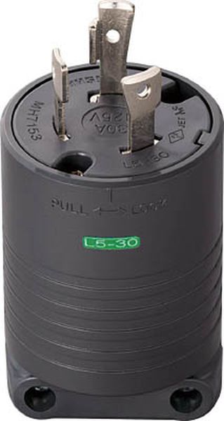 (株)明工社 明工 接地2P30A引掛プラグ(L5-30)30A.125V(黒)