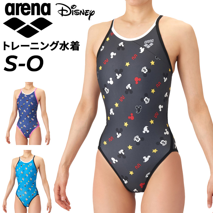 アリーナ arena レディース 水泳 練習用 水着 arena ディズニー タフスーツ トレーニング ワンピース オープンバック パッドなし Disney
