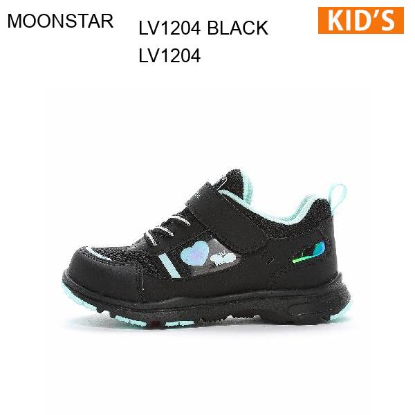 ムーンスター MOONSTAR ラブラッシュ バイ スーパースター LV1204 ブラック キッズ ジュニア シューズ ガールズ 女の子 スニーカー 正規品 【カウンターボックス】子どもの柔らかくゆが