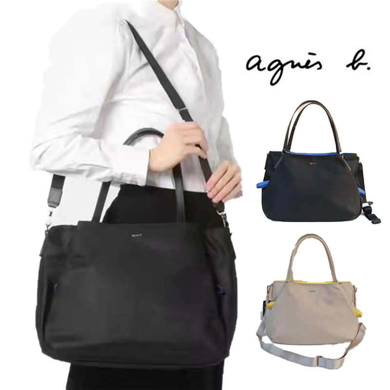 ブランド:agnes b.，アニエスベー 商品名:OAS14−03 2wayショルダーバッグ カテゴリ:バッグ>ショルダーバッグ 素材:ナイロン90% 牛革10% カラー:ブラック サイズ:FR
