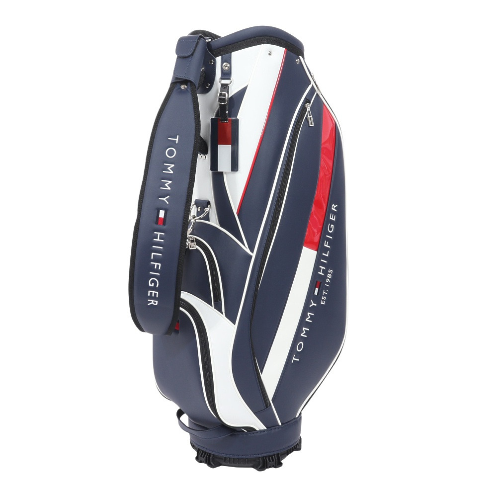 トミー ヒルフィガー ゴルフ(TOMMY HILFIGER GOLF)ゴルフ キャディバッグ 軽量 カート式 9型 5分割 ベ…