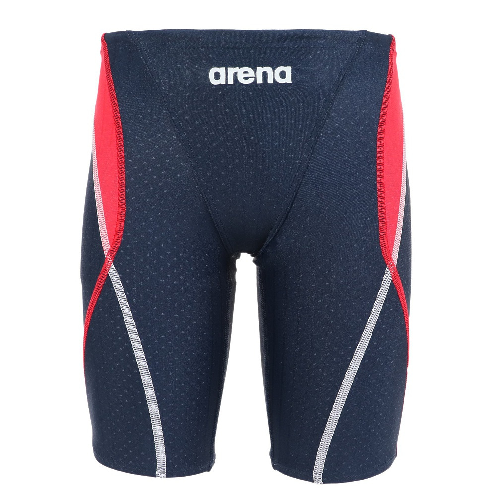 【全品ポイント2倍&5%OFFクーポン】アリーナ ARENA ジュニア 競泳水着 国際水泳連盟承認 ハーフスパッツ AQUA STRIPE ボーイズ/男の子 ARN-2052MJ BKBK