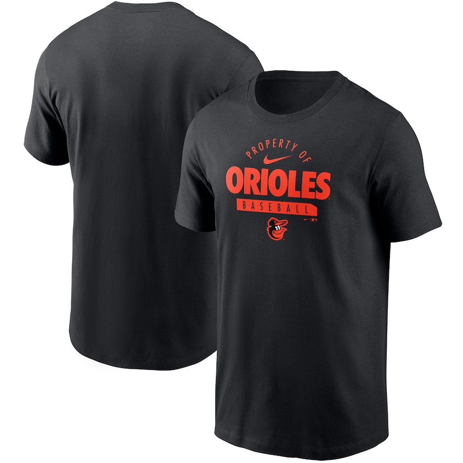 ナイキ メンズ Tシャツ Baltimore Orioles Nike Primetime Property Of Practice T-Shirt - Black