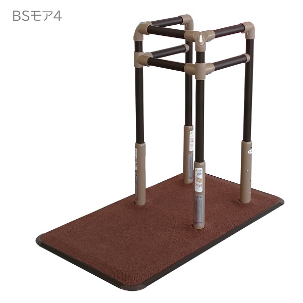 ●サイズ／幅92×奥行52×高さ70・75・80cm（三段階調節）●重さ／約20.5kg●材質／ベースプレート・本体：ステンレス、エッジカバー：樹脂、支柱：ステンレス、手すり フレーム：樹脂被膜、ジョ