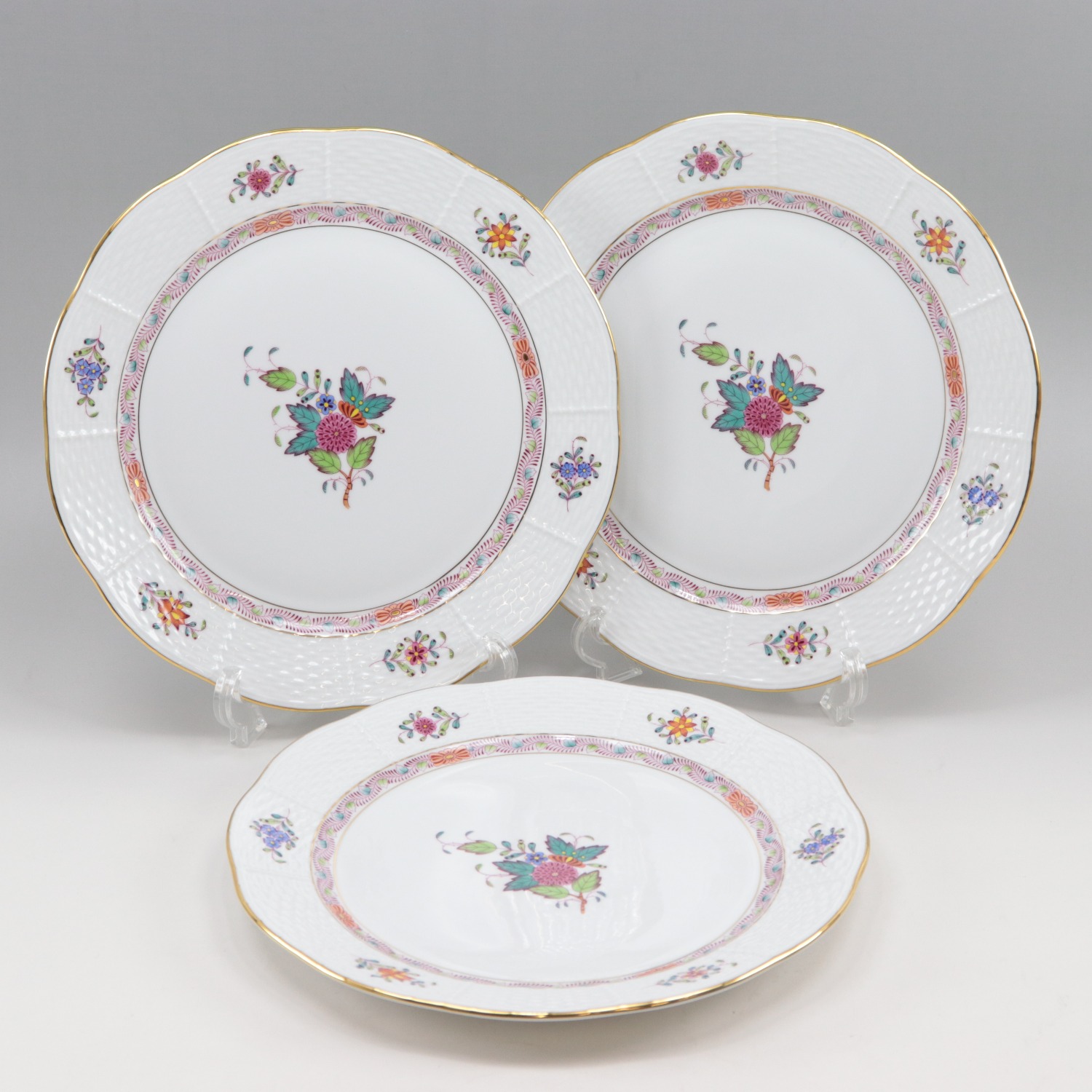 HEREND ヘレンド アポニーフラワー 524/AF 25cm ポーセリン 食器 _ 【中古】