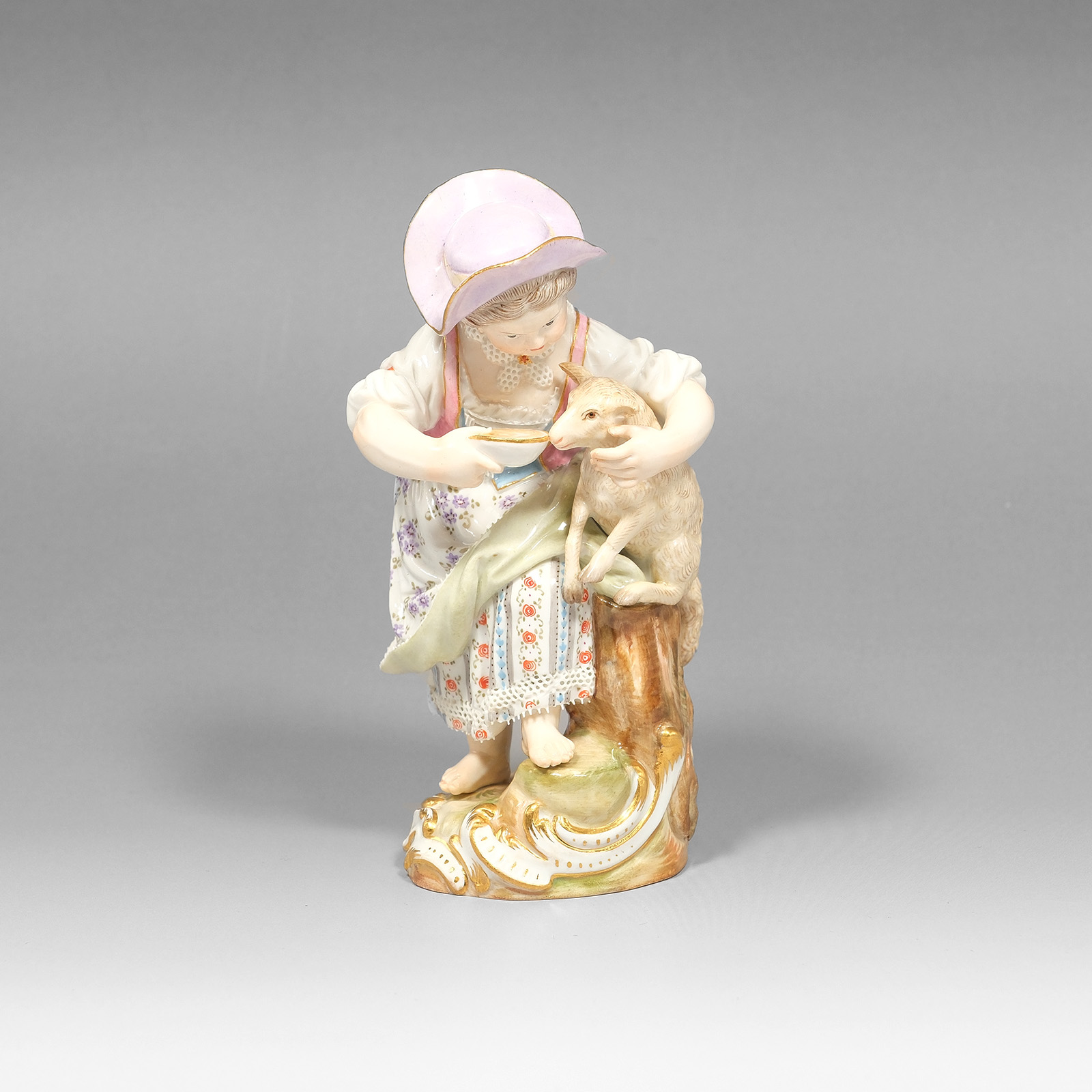 Meissen マイセン 羊飼いの少女 置物 オブジェ _ 【中古】