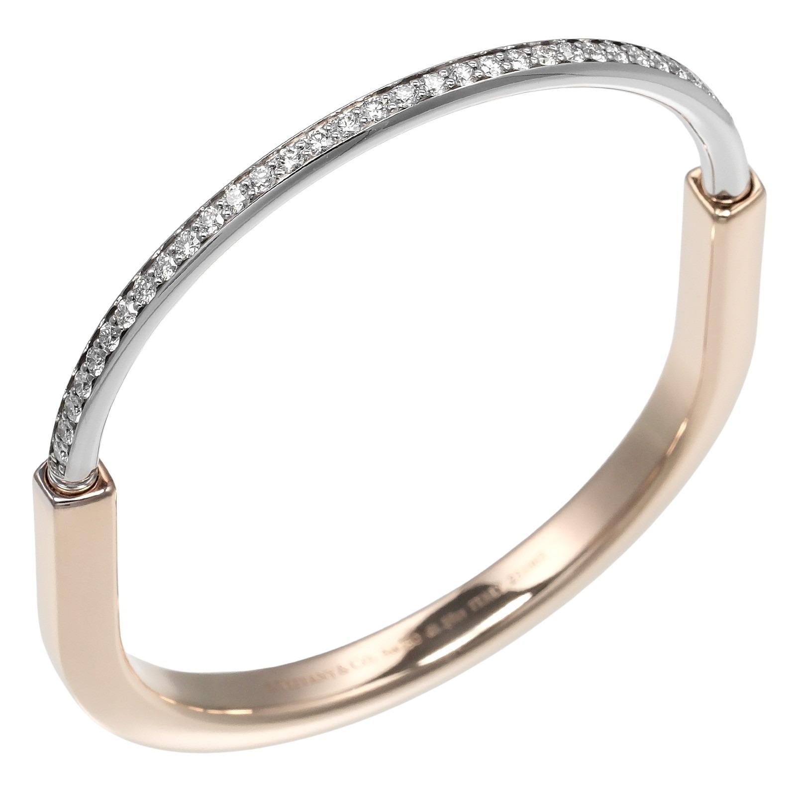 TIFFANY & Co. ティファニー ロック K18ピンクゴールド ブレスレット 36.8g レディース