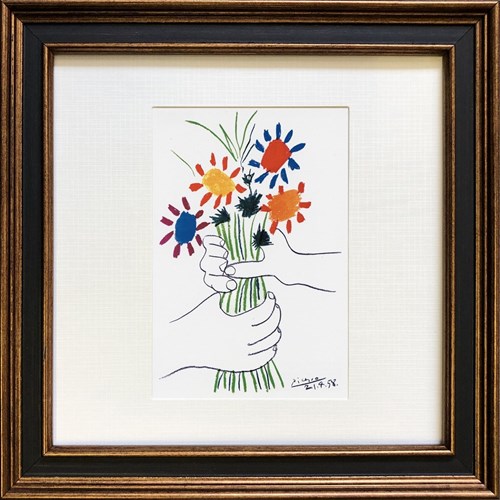 品番 bks-zfa-61672メーカー名 美工社「名画」「パブロ・ピカソ 名画 Picasso 花束 24×24×2cm ギフト 装飾 インテリア 取寄品」名画を飾ってお部屋をワンランク上の素敵な空