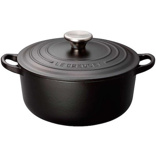 江部松商事 EBM ル・クルーゼ トラディション ココットロンド ２４ｃｍ ２１０１?２４?０ マットブラック 【品番：1691210】