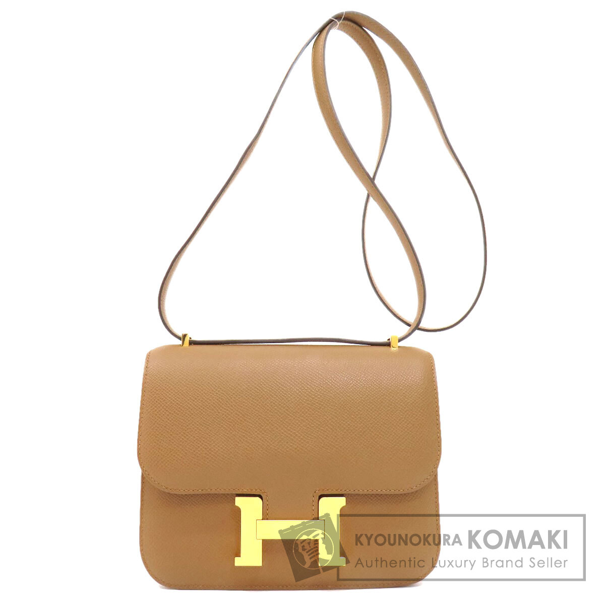 エルメス HERMES コンスタンスミニ ブラウン ゴールド金具 ショルダーバッグ エプソン 中古