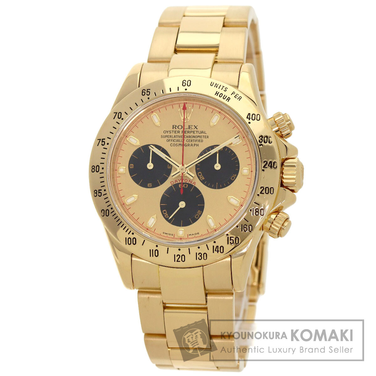 ロレックス ROLEX 116528 コスモグラフ デイトナ 腕時計 K18イエローゴールド K18YG メンズ 中古