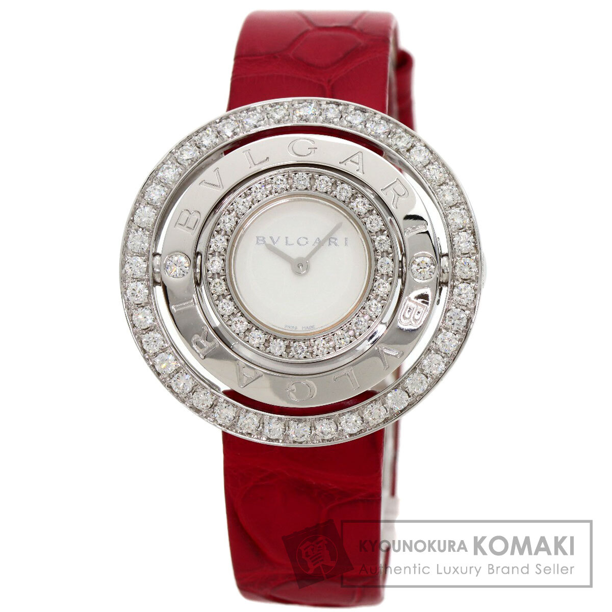 ブルガリ BVLGARI AEW36G アストラーレ チェルキ 腕時計 K18ホワイトゴールド 革 レディース 中古