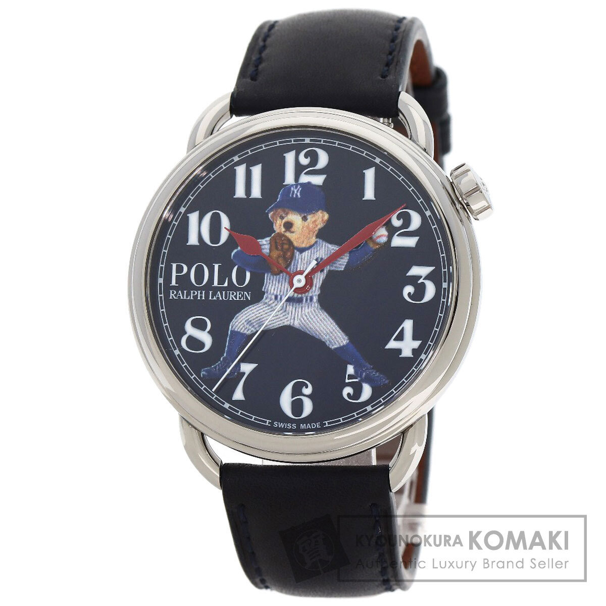 ポロ・ラルフローレン POLO RALPH LAUREN 472865479002 NYヤンキース ベア 腕時計 中古