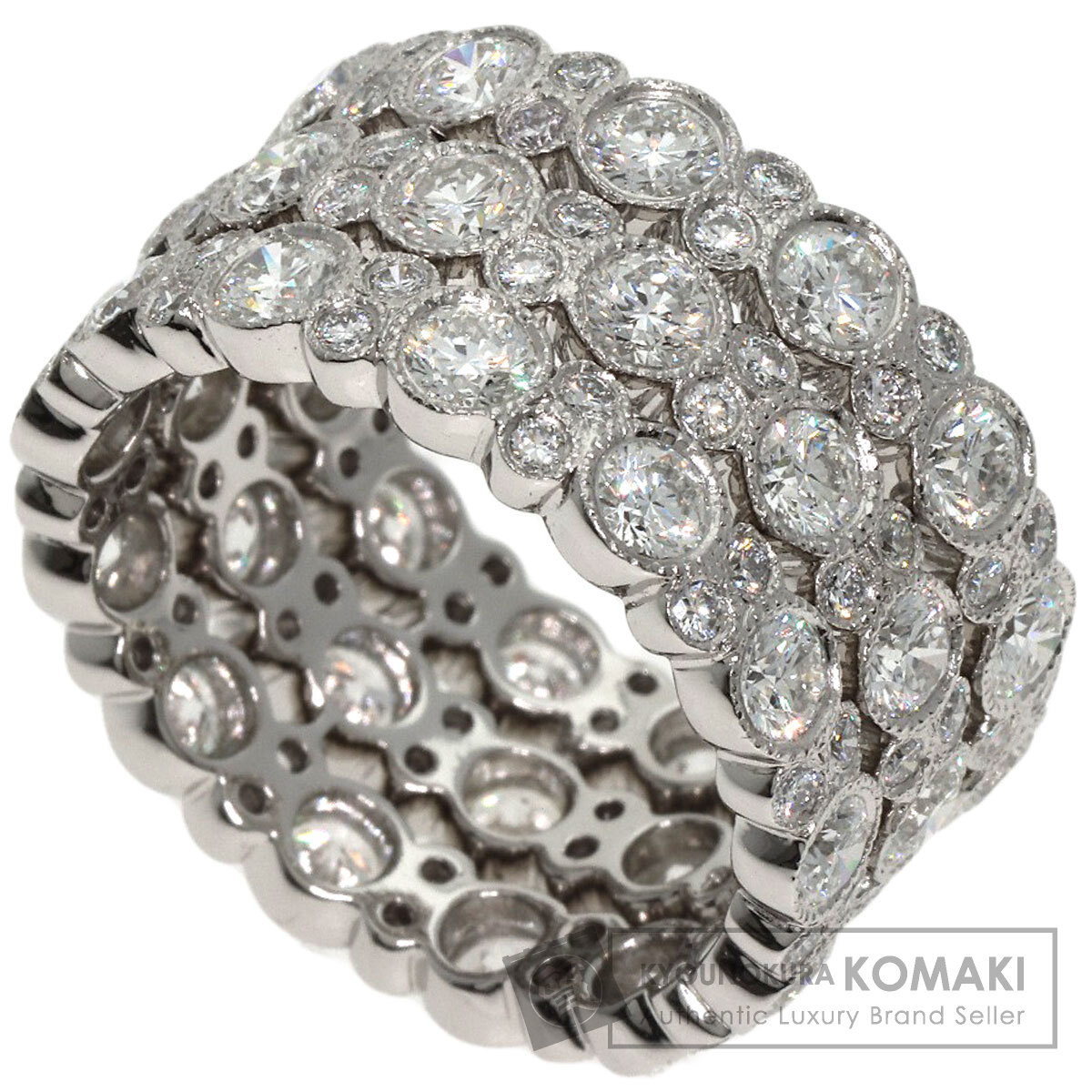 ティファニー TIFFANY & Co. コブル フルエタニティ ダイヤモンド リング・指輪 プラチナPT950 中古