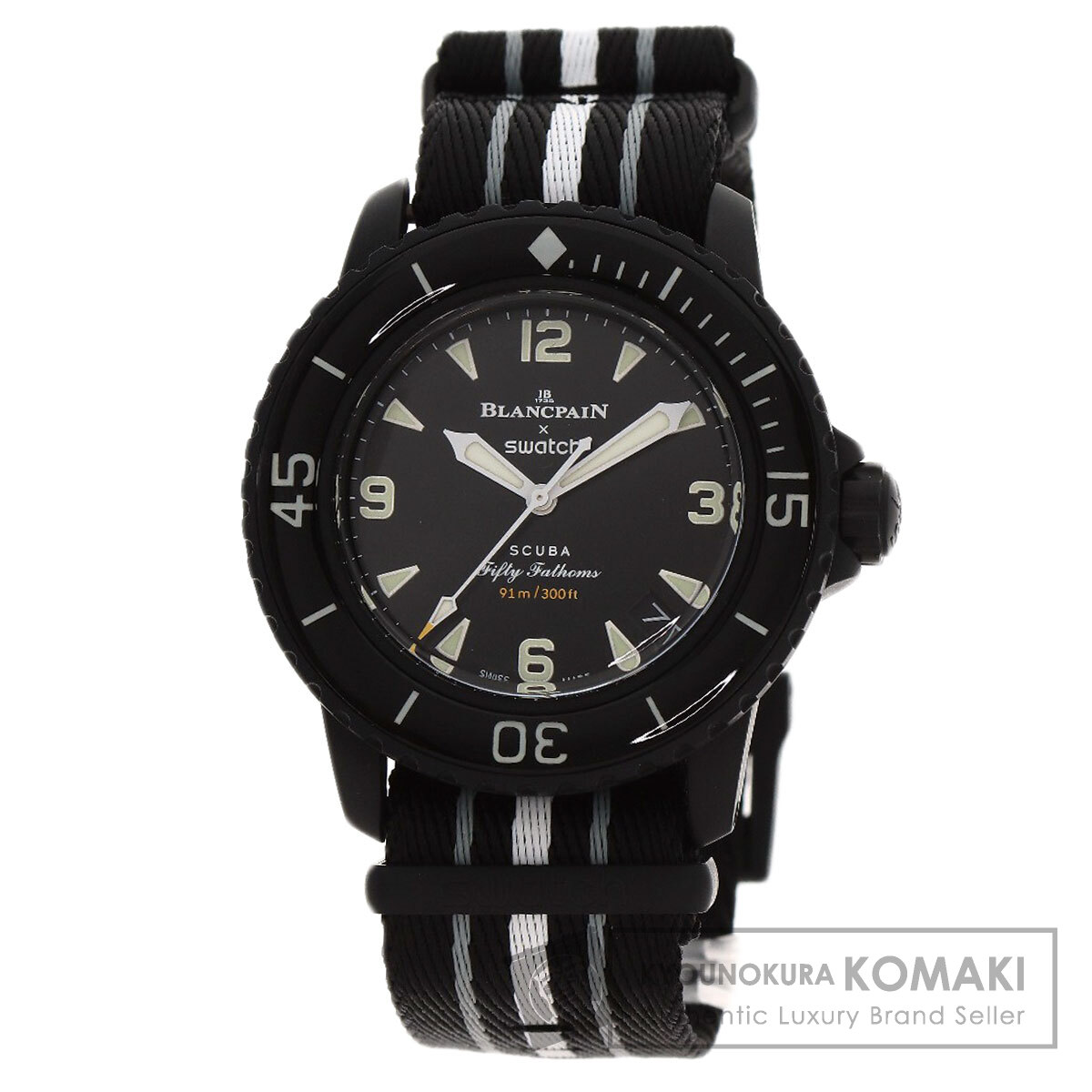 スウォッチ Swatch SO35B400 ブランパンコラボ フィフティファゾムス コレクション OCEAN OF 中古